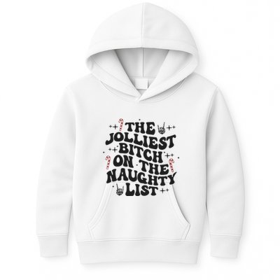 The Jolliest Bitch On The Naughty List Kids Hoodie