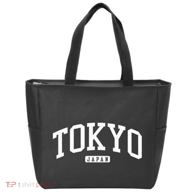 Tokyo Japan College University Style Zip Tote Bag