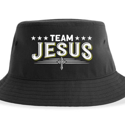 Team Jesus Christian Prayer Warrior Bible Christ Believer Sustainable Bucket Hat
