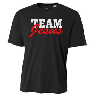 Team Jesus Christian Faith Quote Believer Saying Cooling Performance Crew T-Shirt