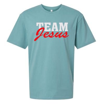 Team Jesus Christian Faith Quote Believer Saying Sueded Cloud Jersey T-Shirt