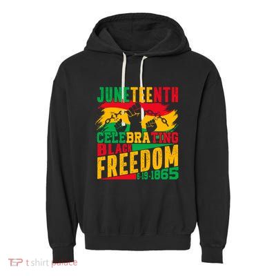 Trendy Juneteenth Celebrating Black Freedom Graphic Garment-Dyed Fleece Hoodie