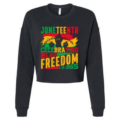 Trendy Juneteenth Celebrating Black Freedom Graphic Cropped Pullover Crew