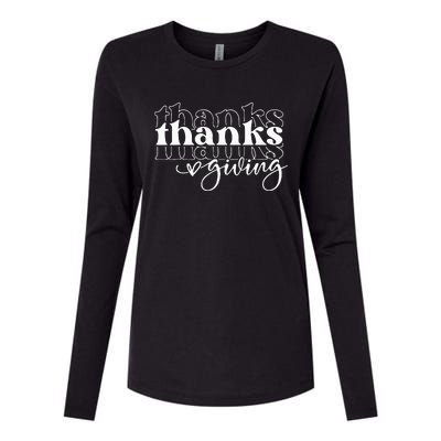 Thanksgiving Joyful Celebration Womens Cotton Relaxed Long Sleeve T-Shirt