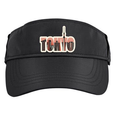 Tokyo Japan City Skyline Adult Drive Performance Visor