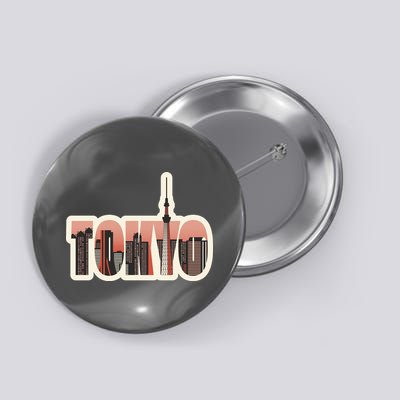 Tokyo Japan City Skyline Button