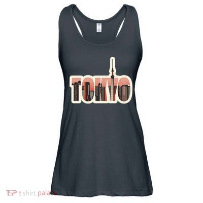 Tokyo Japan City Skyline Ladies Essential Flowy Tank
