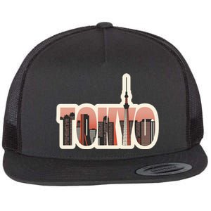 Tokyo Japan City Skyline Flat Bill Trucker Hat