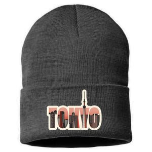 Tokyo Japan City Skyline Sustainable Knit Beanie