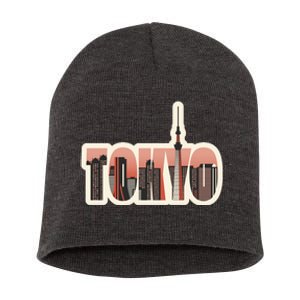 Tokyo Japan City Skyline Short Acrylic Beanie