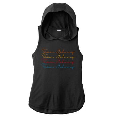 Team Johnny Colorful Ladies PosiCharge Tri-Blend Wicking Draft Hoodie Tank