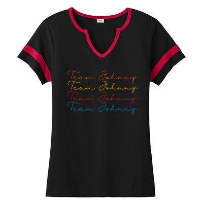 Team Johnny Colorful Ladies Halftime Notch Neck Tee