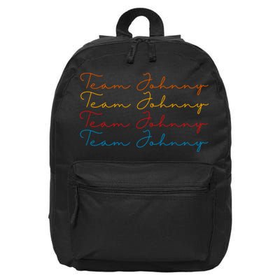 Team Johnny Colorful 16 in Basic Backpack