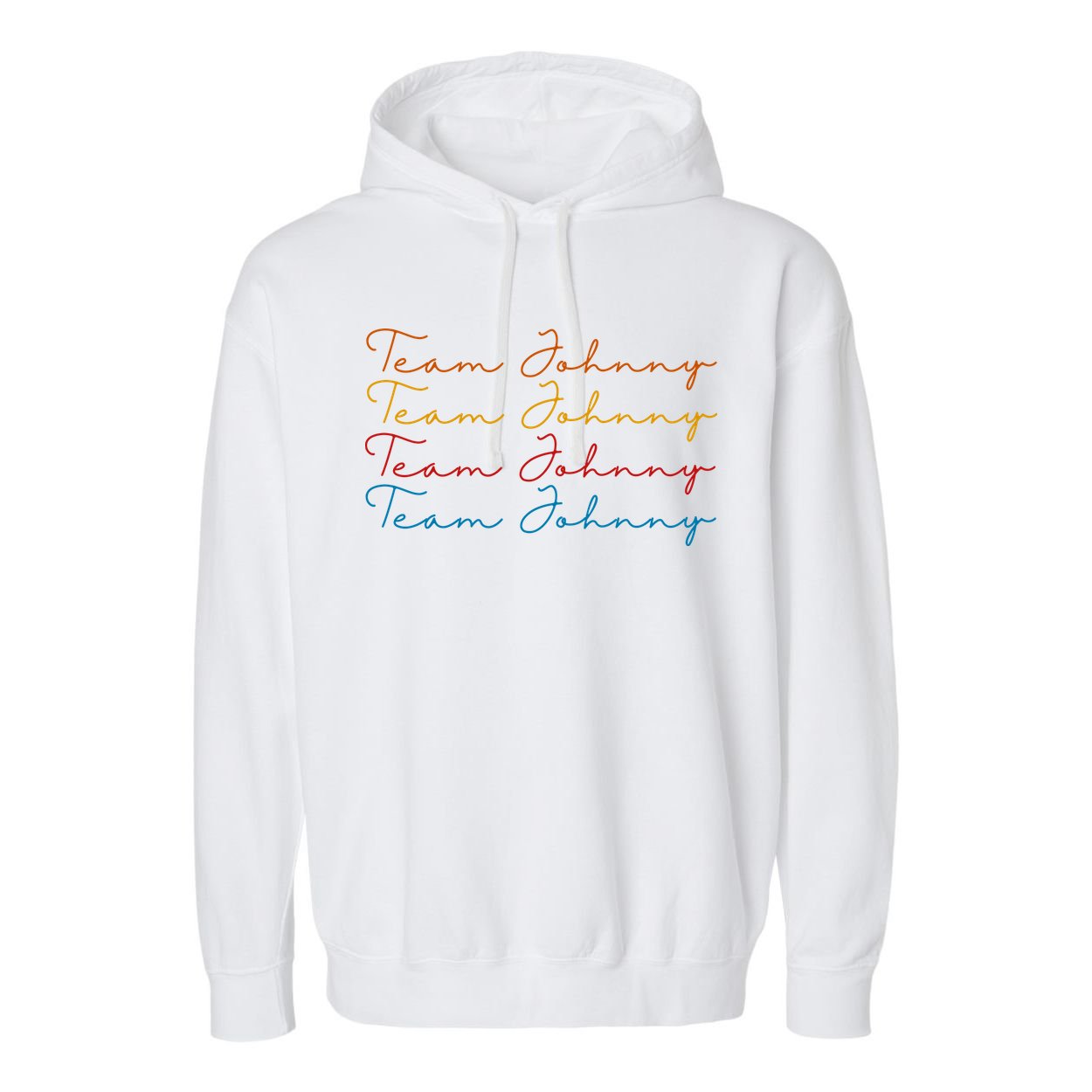 Team Johnny Colorful Garment-Dyed Fleece Hoodie