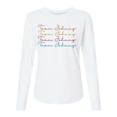 Team Johnny Colorful Womens Cotton Relaxed Long Sleeve T-Shirt