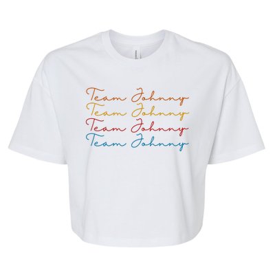 Team Johnny Colorful Bella+Canvas Jersey Crop Tee