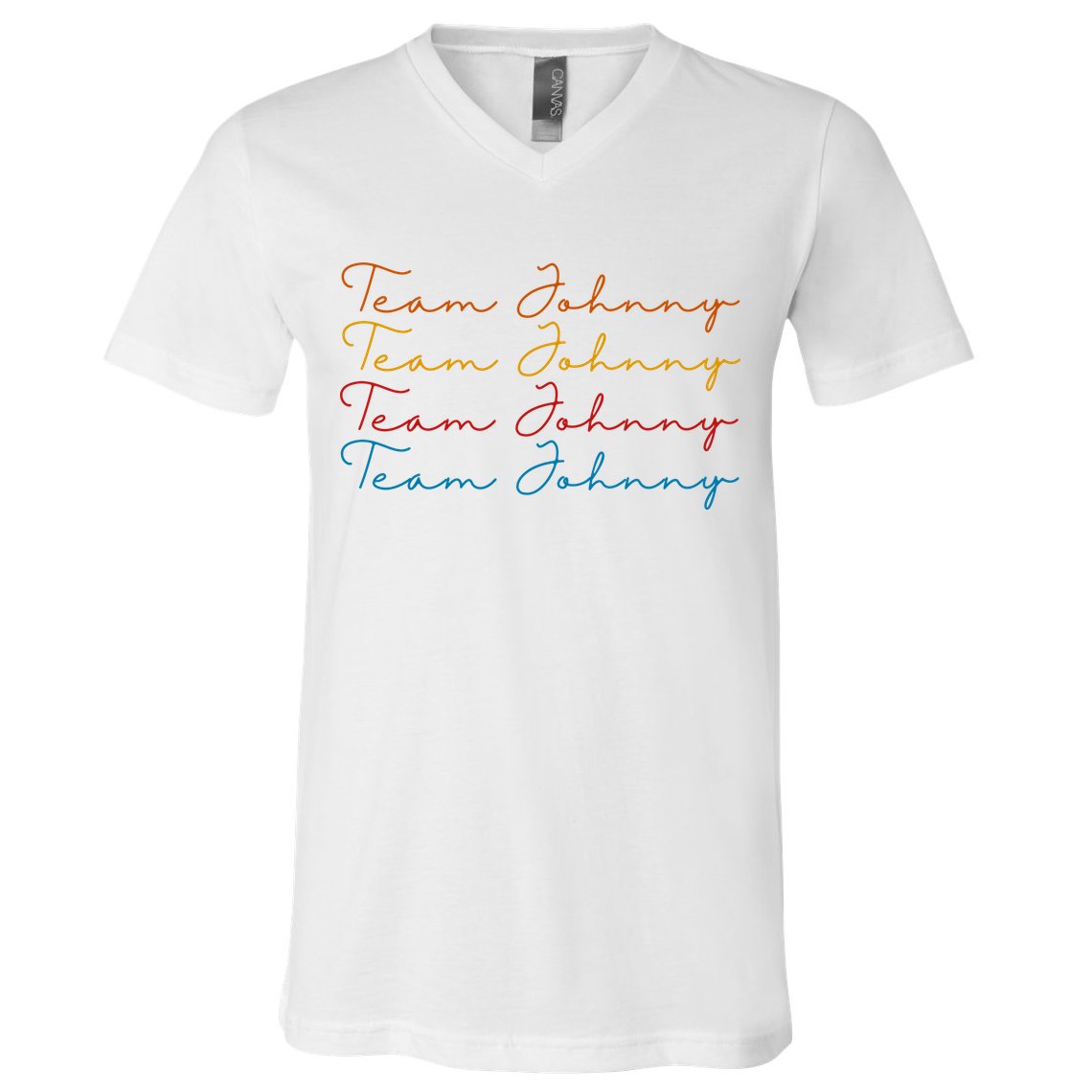 Team Johnny Colorful V-Neck T-Shirt
