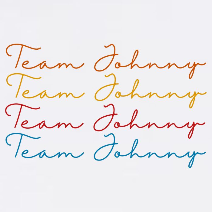 Team Johnny Colorful Button