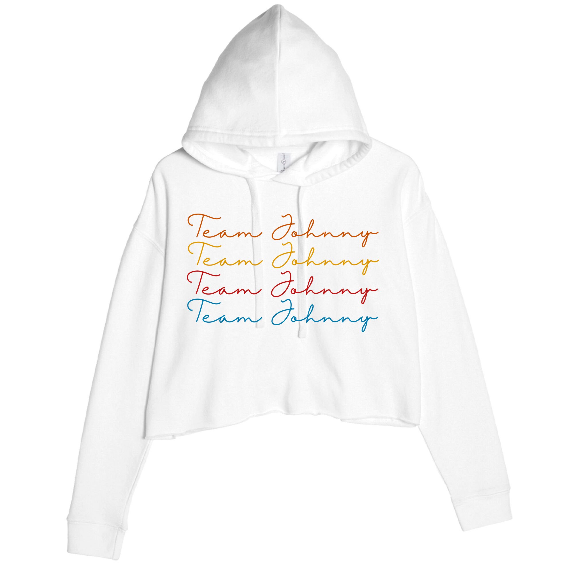 Team Johnny Colorful Crop Fleece Hoodie