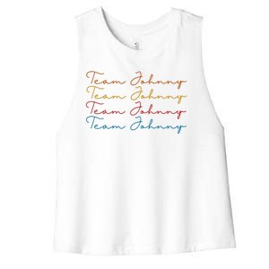 Team Johnny Colorful Women's Racerback Cropped Tank