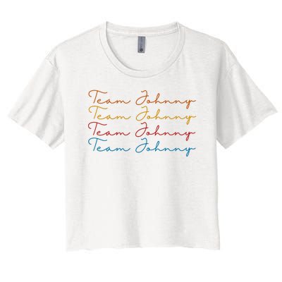 Team Johnny Colorful Women's Crop Top Tee