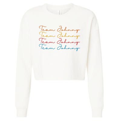 Team Johnny Colorful Cropped Pullover Crew