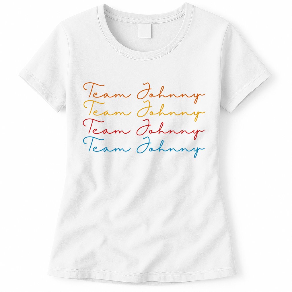 Team Johnny Colorful Womens T-Shirt