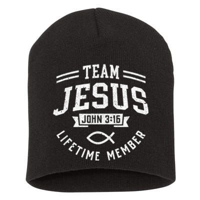 Team Jesus Christian Faith Religious Men Women Gifts Short Acrylic Beanie