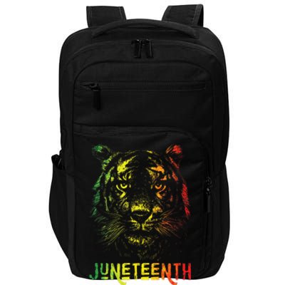 Tiger Juneteenth Cool Black History African America Flag Tee Impact Tech Backpack