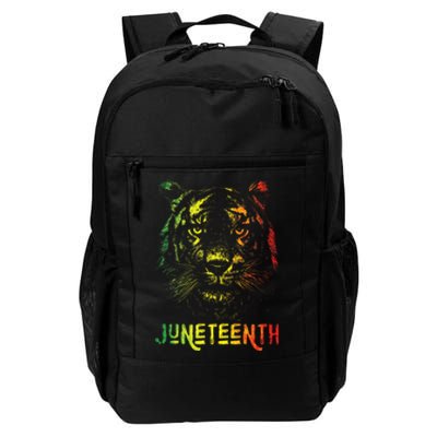 Tiger Juneteenth Cool Black History African America Flag Tee Daily Commute Backpack