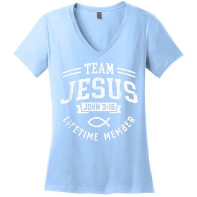 Team Jesus Christian Gifts For Men Women Women's V-Neck T-Shirt