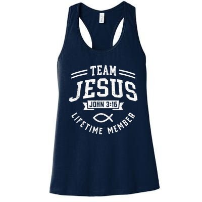 Team Jesus Christian Gifts For Men Women Women's Racerback Tank