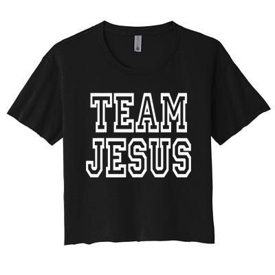 Team Jesus Clothing For People Who Like Jesus Women's Crop Top Tee