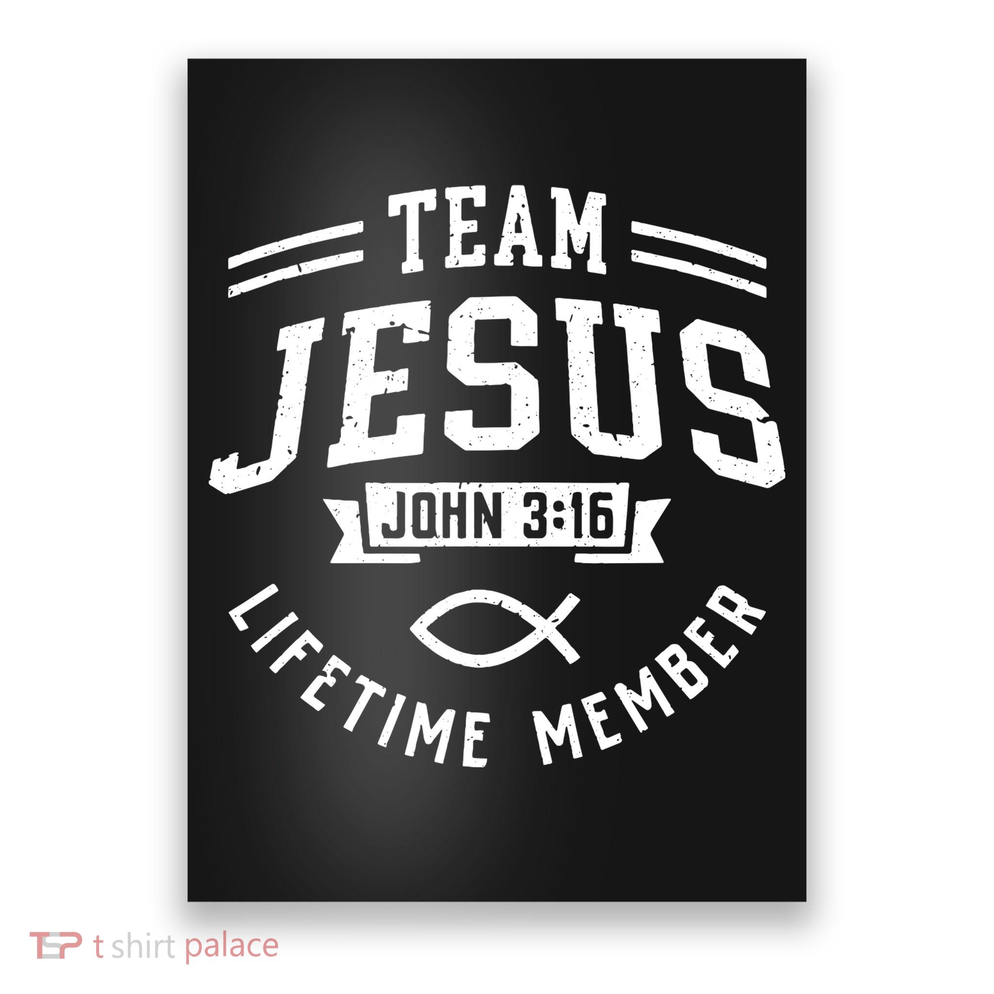 Team Jesus Christian Faith Religious Gift Poster