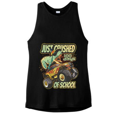 TRex Just Crushed 100 Days Of School Ladies PosiCharge Tri-Blend Wicking Tank