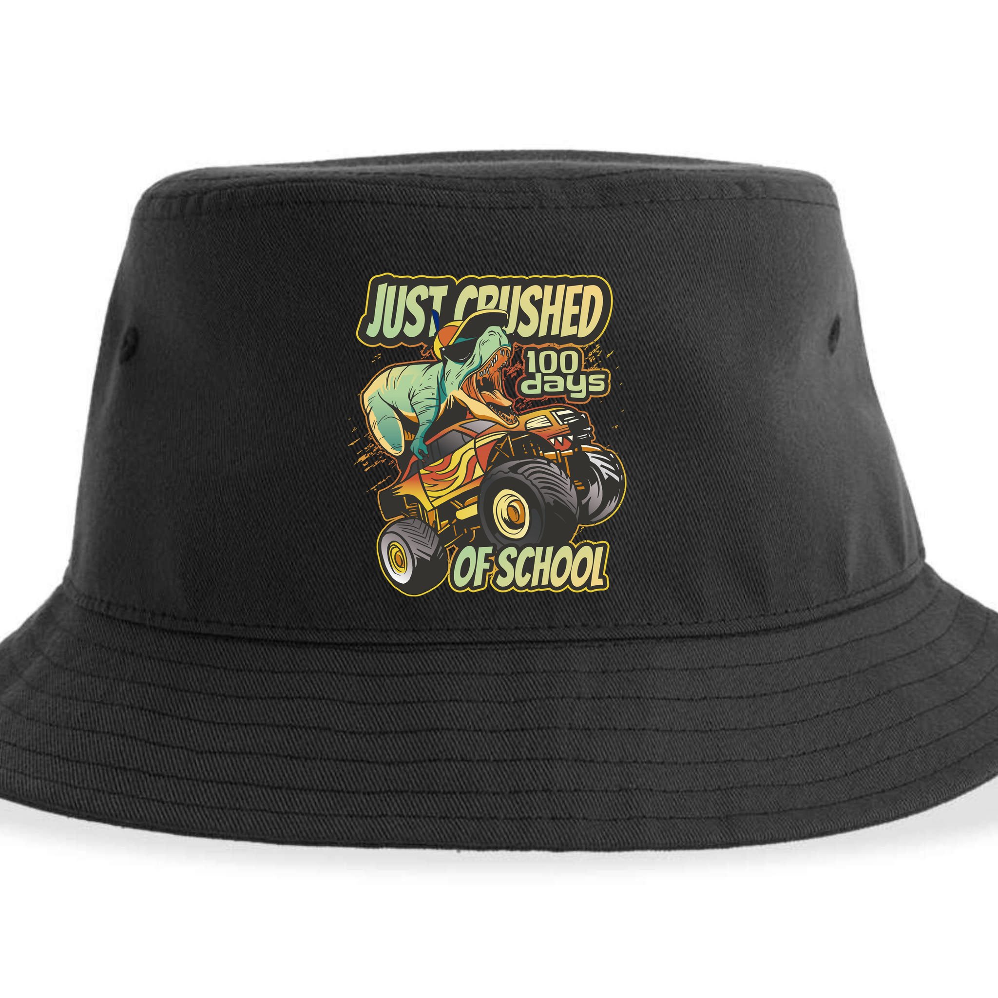 TRex Just Crushed 100 Days Of School Sustainable Bucket Hat