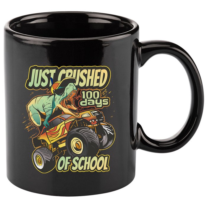 TRex Just Crushed 100 Days Of School 11oz C Handle Ceramic Mug
