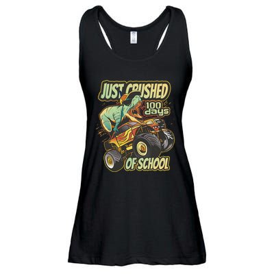 TRex Just Crushed 100 Days Of School Ladies Essential Flowy Tank