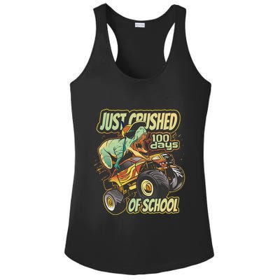 TRex Just Crushed 100 Days Of School Ladies PosiCharge Competitor Racerback Tank