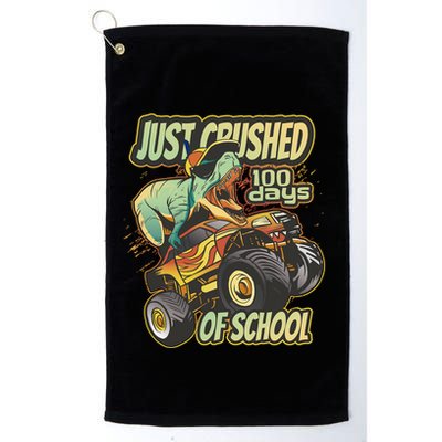 TRex Just Crushed 100 Days Of School Golf Towel