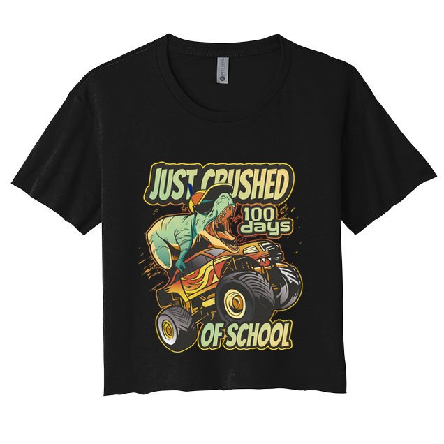 TRex Just Crushed 100 Days Of School Crop Top