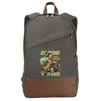 TRex Just Crushed 100 Days Of School Cotton Canvas Backpack