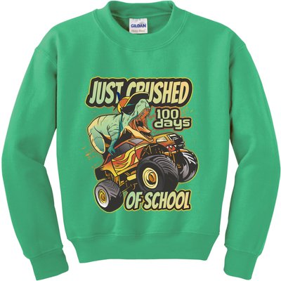 TRex Just Crushed 100 Days Of School Kids Sweatshirt