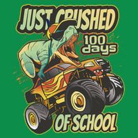 TRex Just Crushed 100 Days Of School Full Zip Hoodie