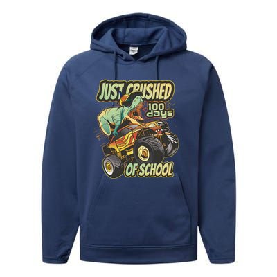 TRex Just Crushed 100 Days Of School Performance Fleece Hoodie