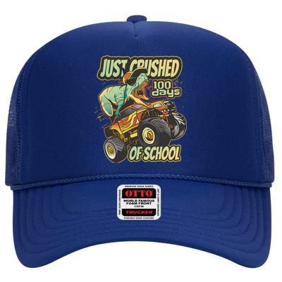 TRex Just Crushed 100 Days Of School High Crown Mesh Back Trucker Hat