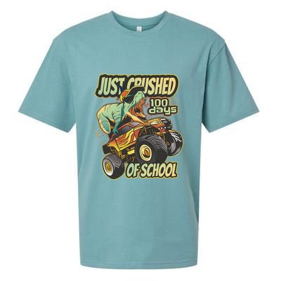TRex Just Crushed 100 Days Of School Sueded Cloud Jersey T-Shirt