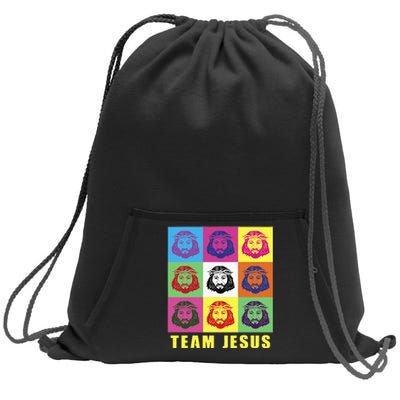 Team Jesus, Christian Team Jesus Faith, Bible Verse Costume Sweatshirt Cinch Pack Bag