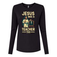 Teaching Jesus Christ Religion Christian School Teacher Womens Cotton Relaxed Long Sleeve T-Shirt