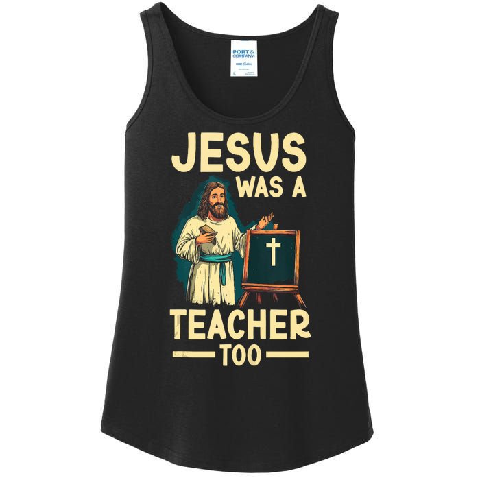 Teaching Jesus Christ Religion Christian School Teacher Ladies Essential Tank